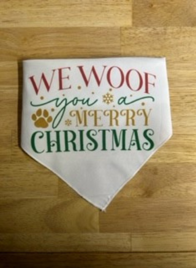 We Woof You A Merry Christmas Bandana