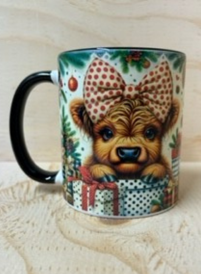 Christmas Highland Cow Mug