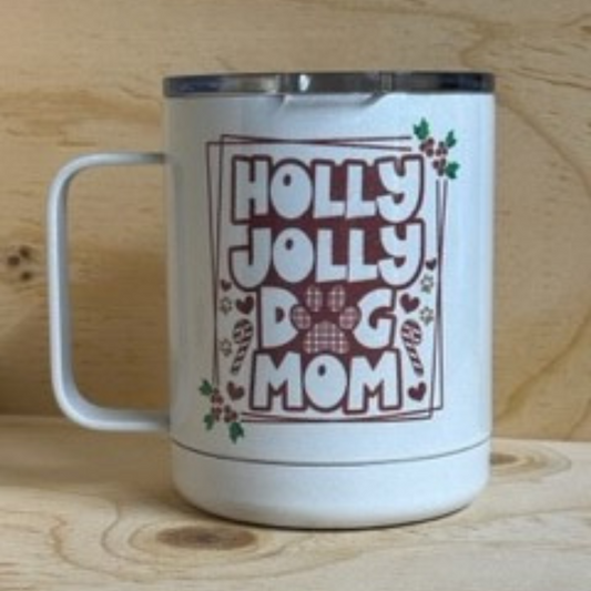 Holly Jolly Dog Mom Camp Mug