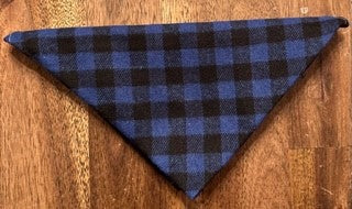 Blue And Black Plaid Bandana