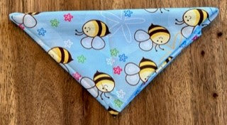 Light Blue Bandana With Bees