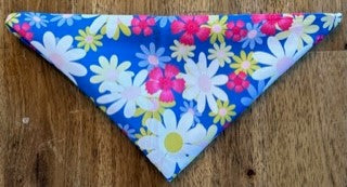 Blue Bandana With Flowers