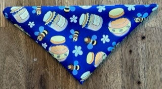 Blue Bandana With Honey And Bees