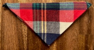 Blue, Orange, Yellow, And Red Plaid Bandana