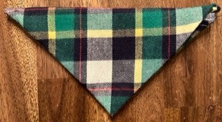 Green Yellow And Black Plaid Bandana