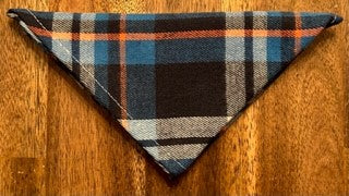 Orange Blue And Black Plaid Bandana