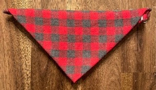 Red And Grey Plaid Bandana