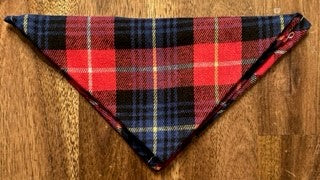 Red White Blue And Black Plaid Bandana