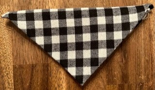 White And Black Small Buffalo Plaid Bandana