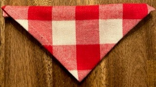 White And Red Buffalo Plaid Bandana