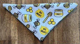 White Bandana With Bees And Honey