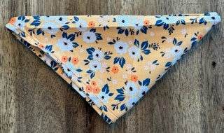 Peach Bandana With Flowers