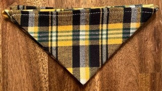 Yellow And Black Plaid Bandana