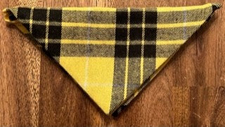 Yellow Black And White Plaid Bandana